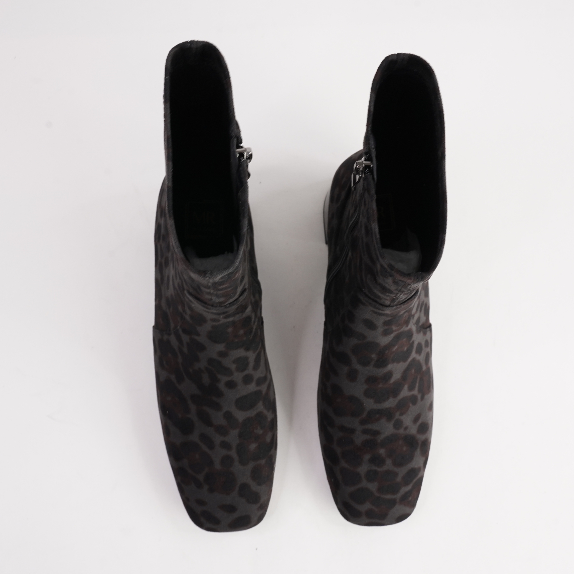 June Black Leopard Stretch Ankle Boots - MILA RAINE | Shouz