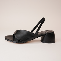 Fiorello Black Leather Heels