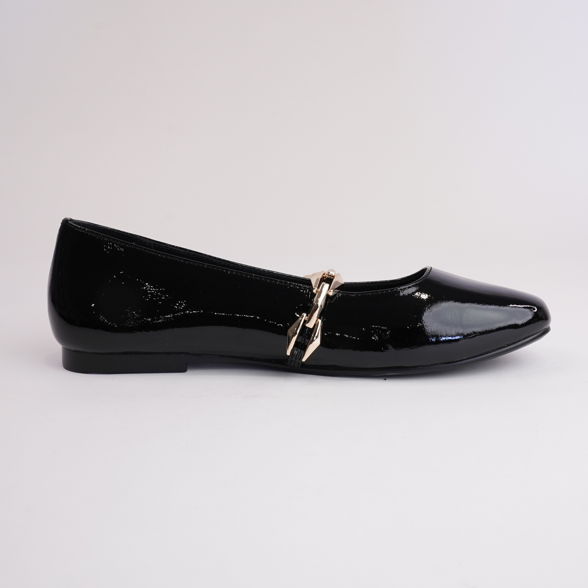 Petra Black Patent Ballet Flats - BRESLEY | Shouz