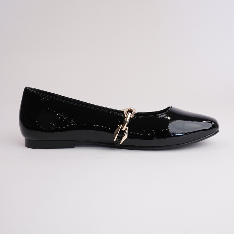 Petra Black Patent Ballet Flats