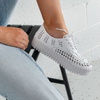 Brodies White Leather Sneakers