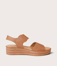 Cubbie Dark Tan Leather Sandals