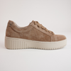 Kees Light Choc Suede Leather Sneakers