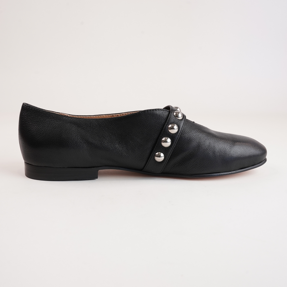 Ultrah Black Leather Flats - MOLLINI | Shouz