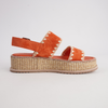 Vera Dark Orange Suede Sandals