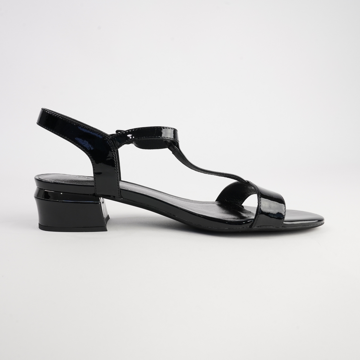 Taner Black Patent Leather Heels
