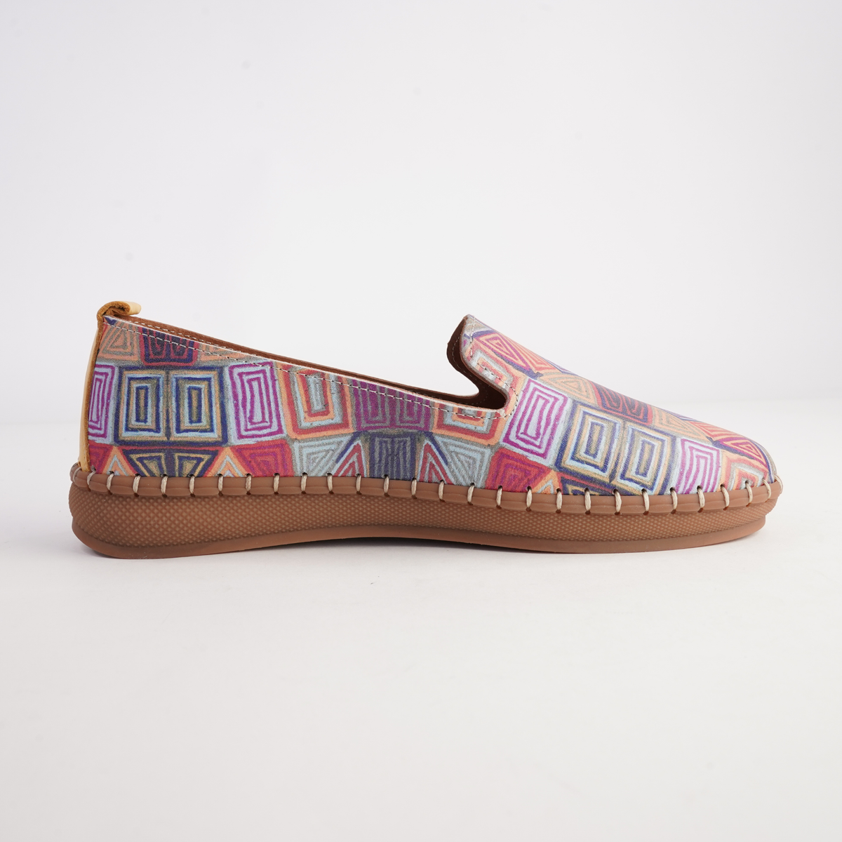 Reba Mosaic Leather Flats - SALA | Shouz