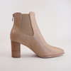 Ayer Cappuccino Leather Ankle Boots