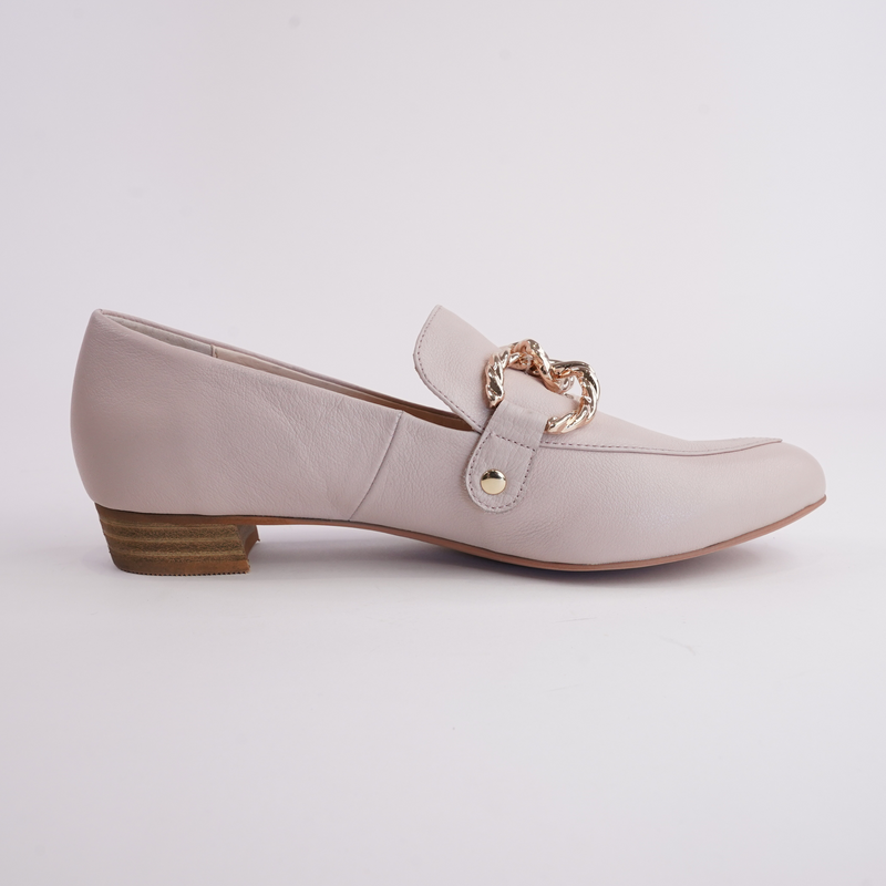 Esben Nude Leather Loafers