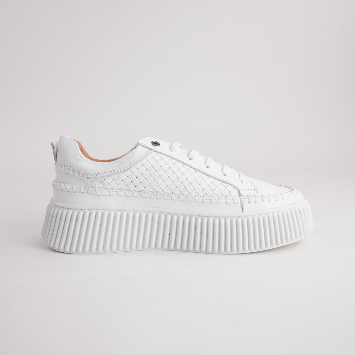 Bowler White Leather Sneakers