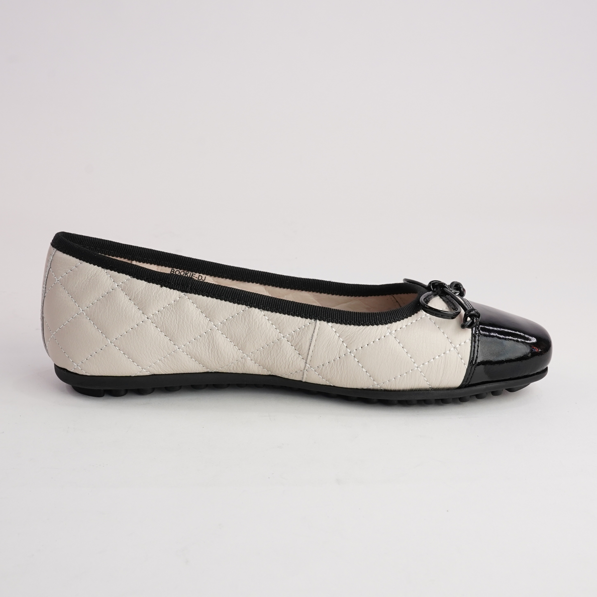 Bookie Black Patent/ Milk Leather Ballet Flats - DJANGO AND JULIETTE | Shouz