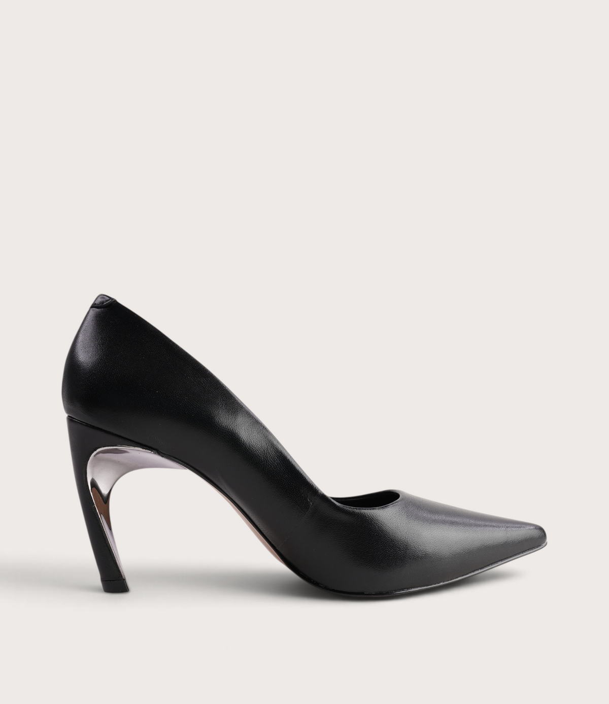 Xahara Black Leather Heels