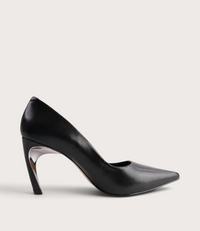Xahara Black Leather Heels