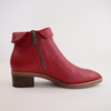 Twotimes Dark Red Leather Ankle Boots