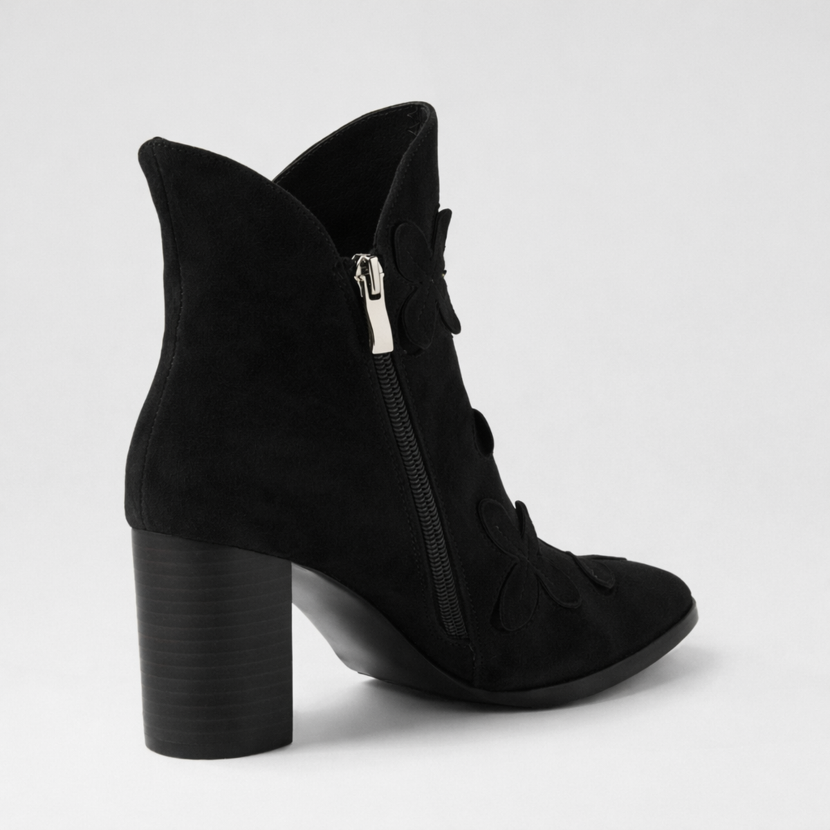 Alderte Black Suede/ Black Heel Ankle Boots - DJANGO AND JULIETTE | Shouz