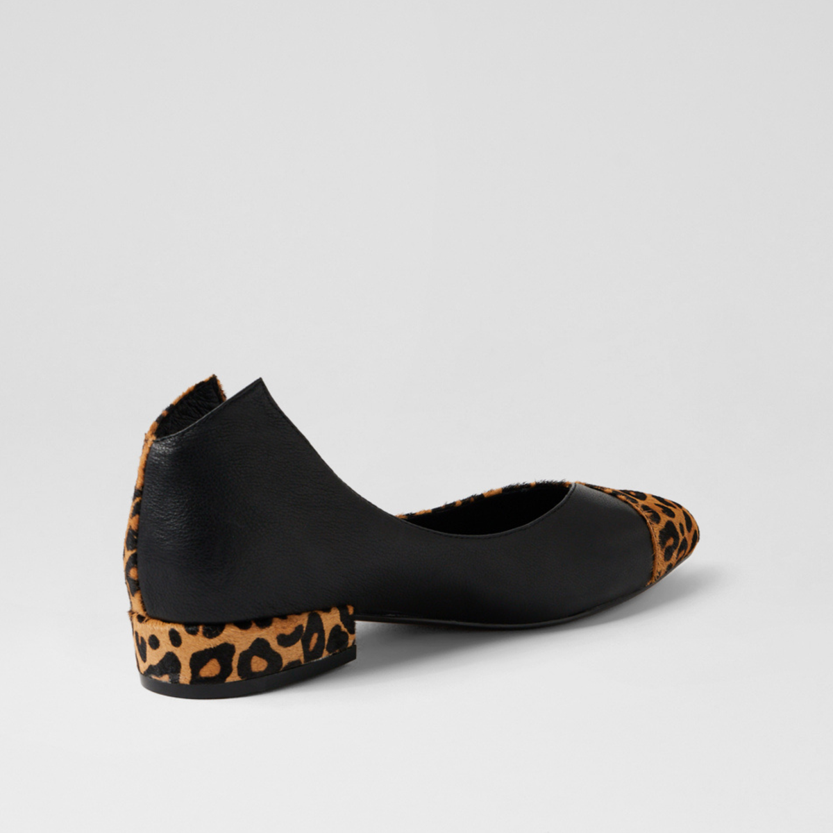 Ewa Light Tan Leopard Pony Leather Ballet Flats - DJANGO AND JULIETTE | Shouz