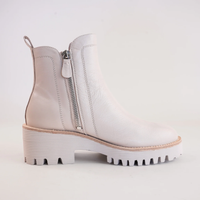 Waizey Nougat Leather Ankle Boots - DJANGO AND JULIETTE | Shouz