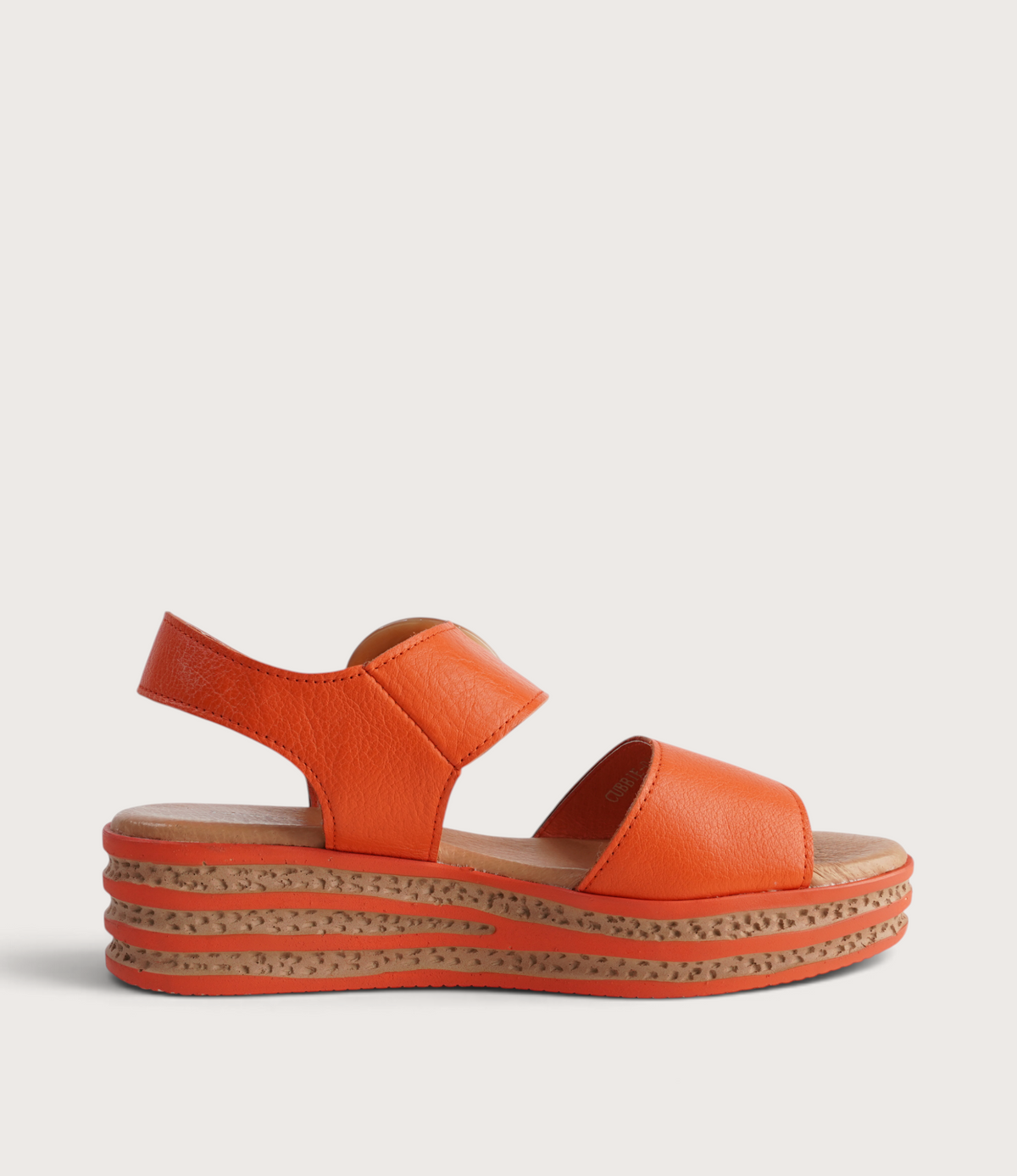 Cubbie New Orange Leather Sandals