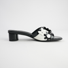 Hetti Black/ White Patent Leather Heels