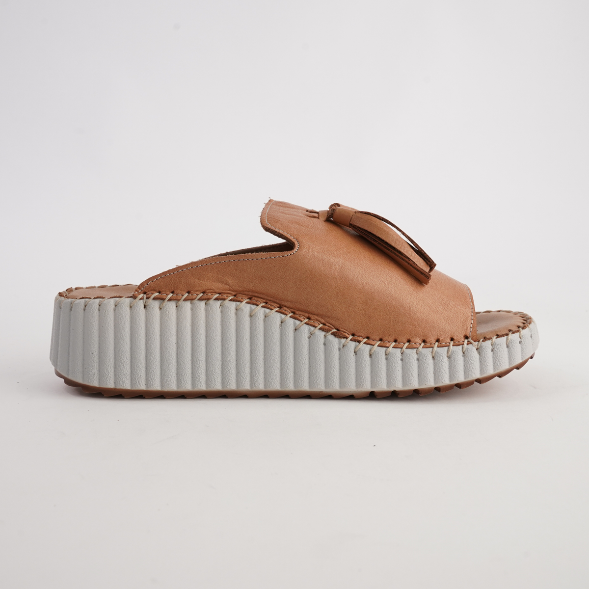 Sonny Coconut Leather Slides - SALA | Shouz