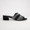 Tonda Black Multi Suede Heels