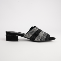Tonda Black Multi Suede Heels