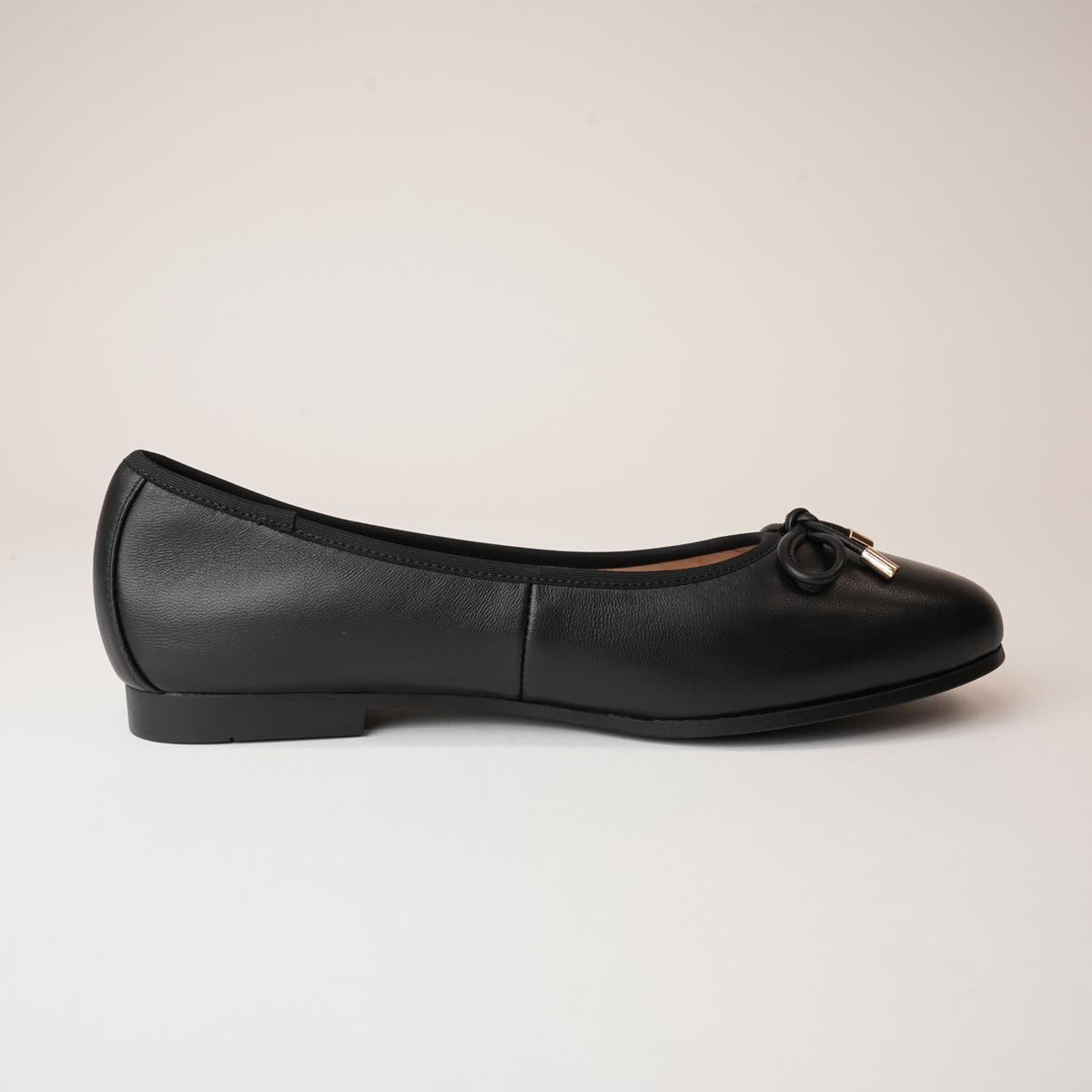 Picture Black Leather Ballet Flats - WITH GRACE | Shouz
