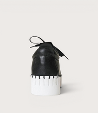 Bump Black Leather Sneakers