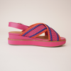 Drum Fuchsia Multi Leather Sandals