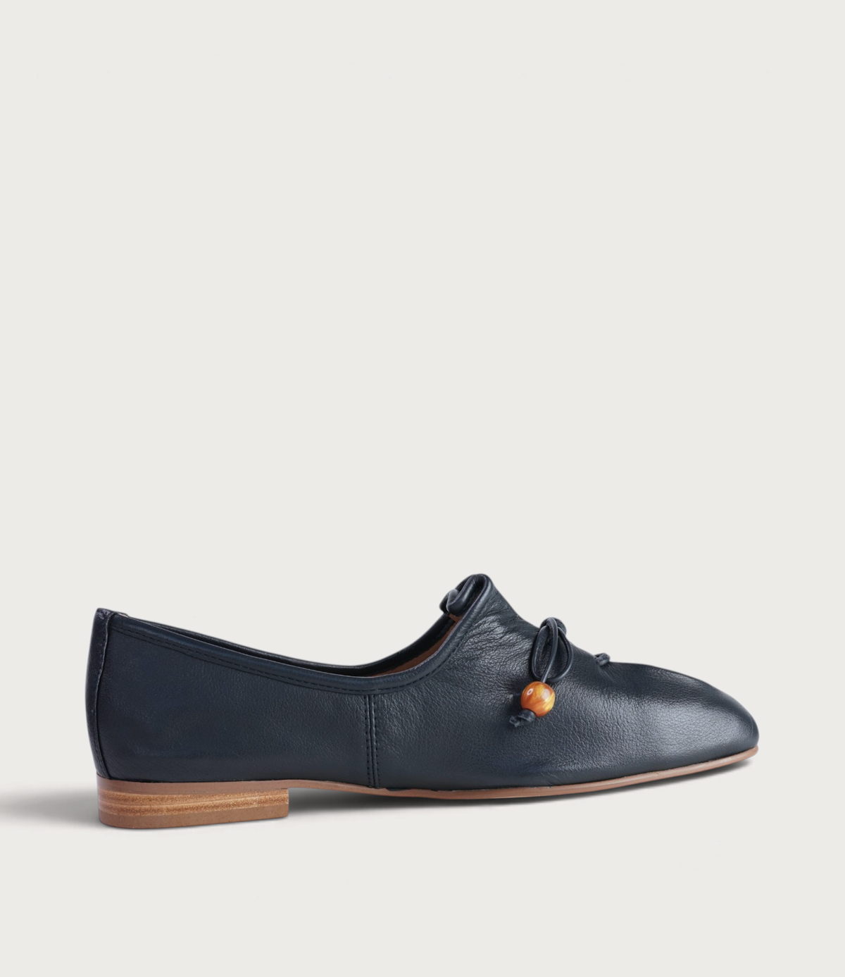 Pola Navy Leather Loafers