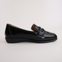 Samantha Black Patent Loafers