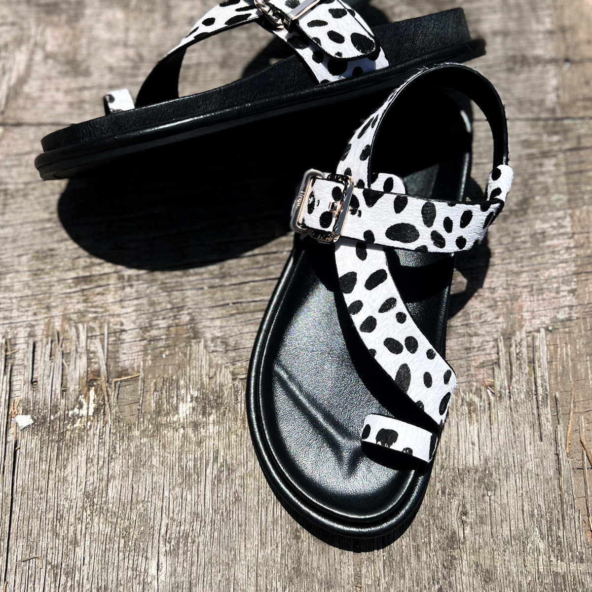 Astro Dalmo Pony Leather Sandals - URGE | Shouz