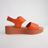 Cubbie New Orange Leather Sandals