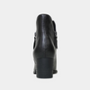 Shiannely Black Leather Ankle Boots