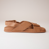 Haylow Dark Tan Leather Sandals