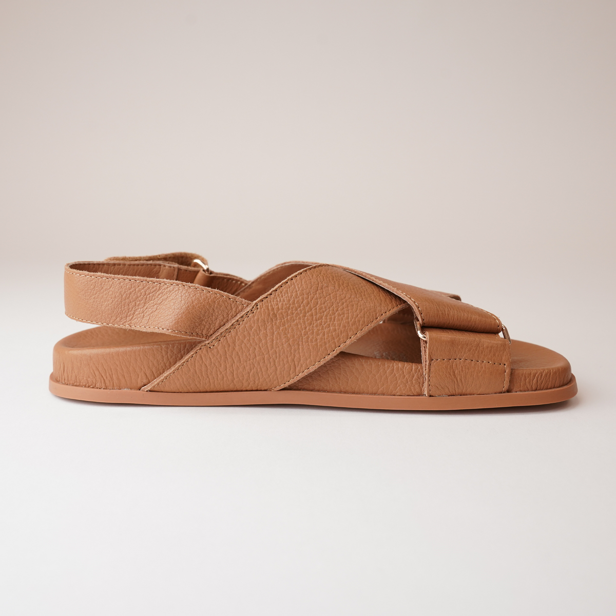 Haylow Dark Tan Leather Sandals - MOLLINI | Shouz