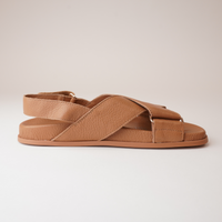 Haylow Dark Tan Leather Sandals