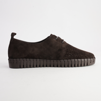 Huston Choc Suede Leather Sneakers - DJANGO AND JULIETTE | Shouz