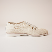 Derby Open Weave Oat Lace Up Flats