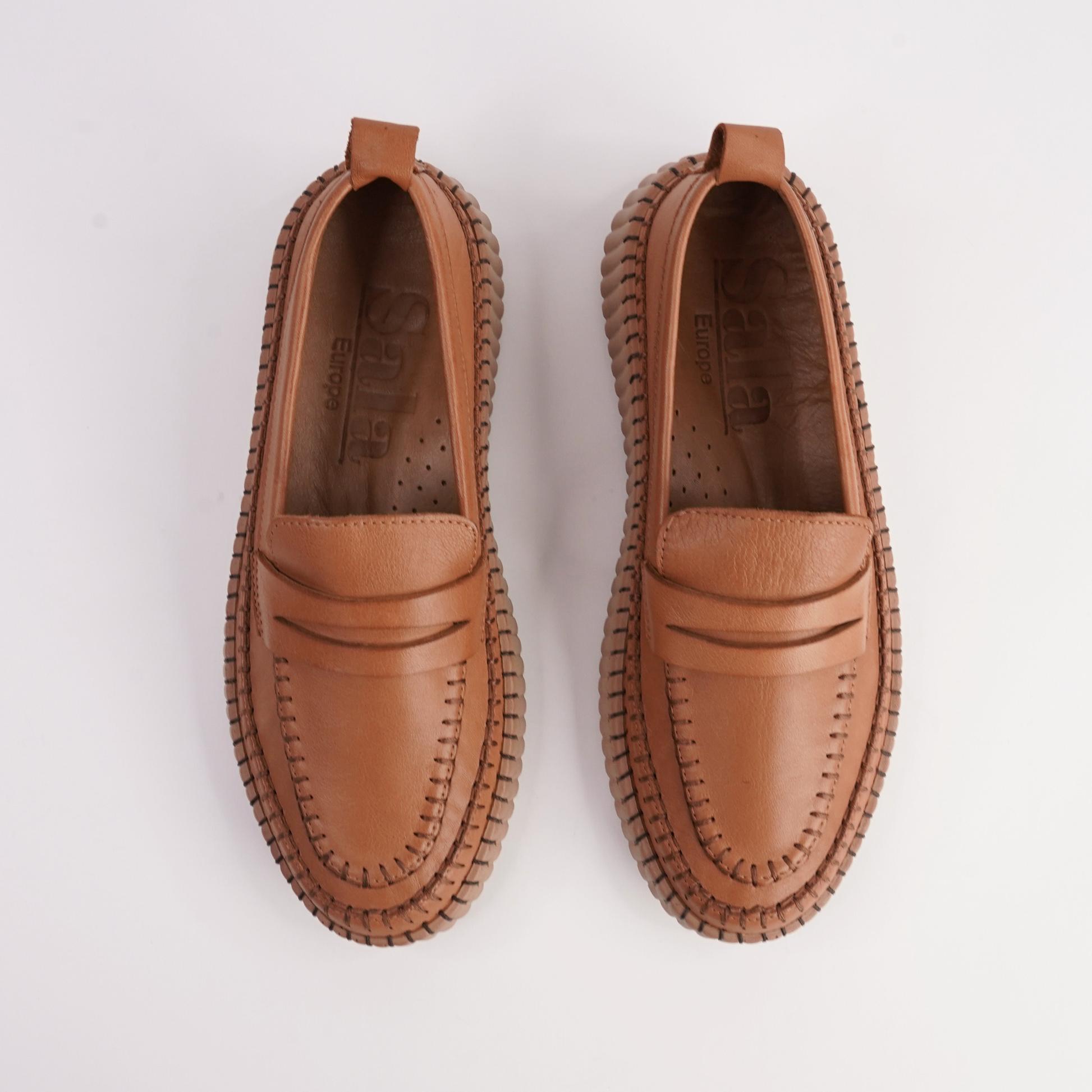 Venice Coconut Leather Loafers - SALA | Shouz