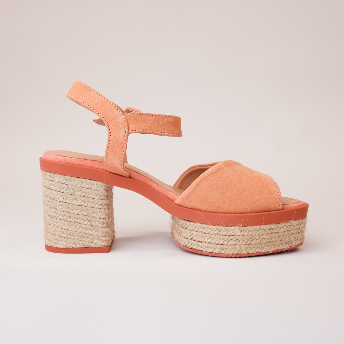 Prinia Macaron Suede Leather Espadrille Heels - GAIMO | Shouz