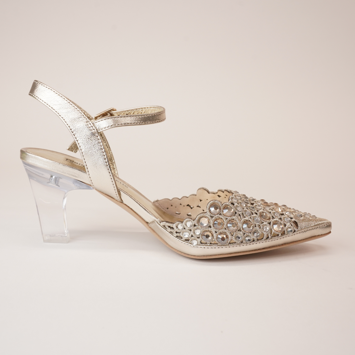 Kyler Gold Multi Leather Heels - DJANGO AND JULIETTE | Shouz