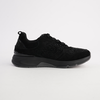 Gabby Black Suede Leather Sneakers