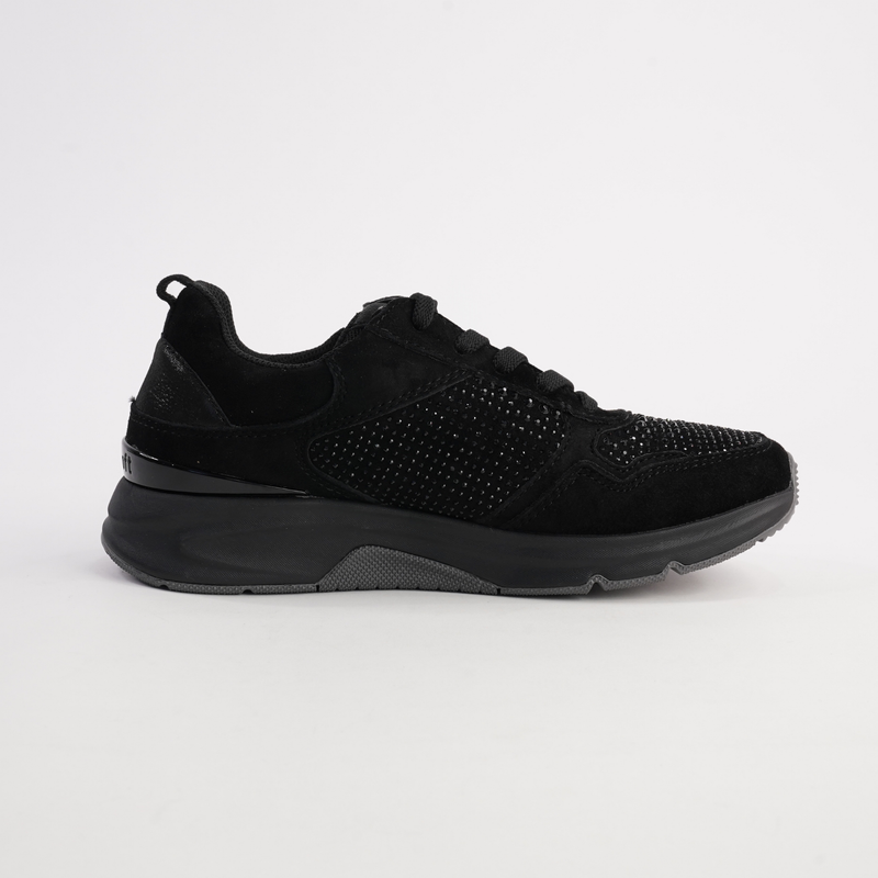 Gabby Black Suede Leather Sneakers