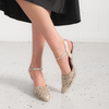 Kyler Gold Multi Leather Heels