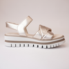 Ormond Pewter Leather Sandals