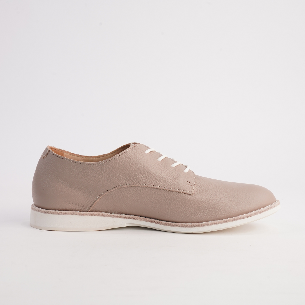 Derby Super Soft Clay Leather Lace Up Flats - ROLLIE | Shouz