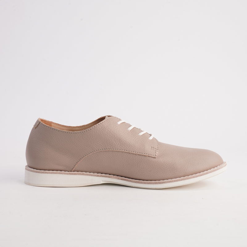 Derby Super Soft Clay Leather Lace Up Flats