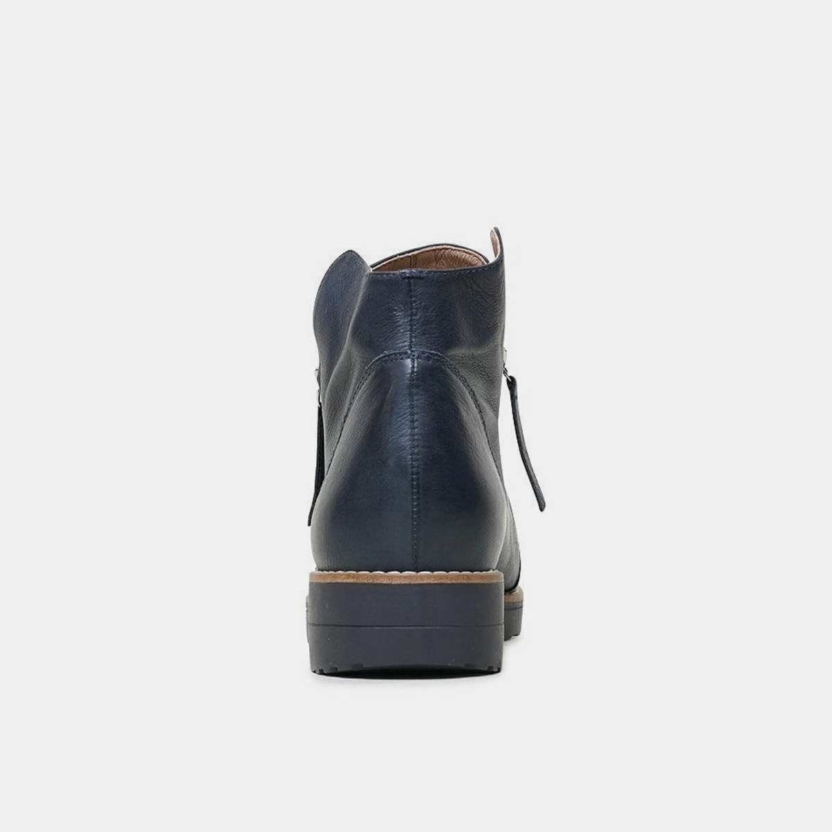 Ohmy Navy/ Navy Leather Ankle Boots - TOP END | Shouz
