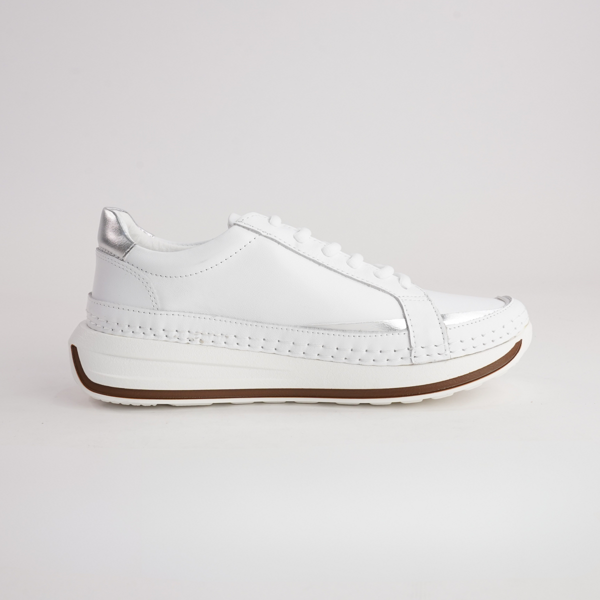 Vogue White Leather Sneakers - SALA | Shouz